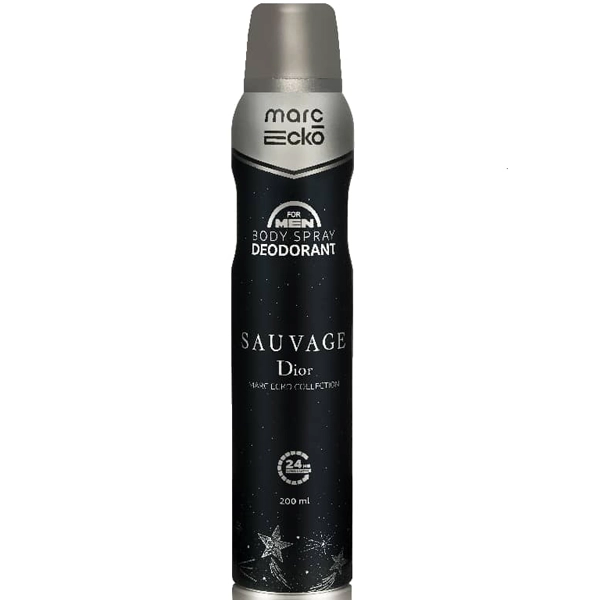 اسپری خوشبوکننده بدن ساواج دیور مردانه مارک اکو دئودورانت 24 ساعته 200 میل | marc ecko Body Spray Deodorant Sauvage Dior for men 200ml